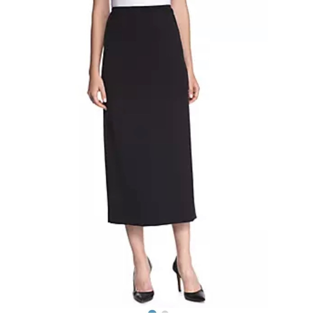 Kasper Women’s Black midi Pencil Skirt fully lined back zipper size 8